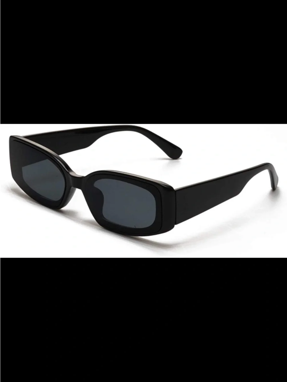 Classic Black Rectangular Women’s Sunglasses